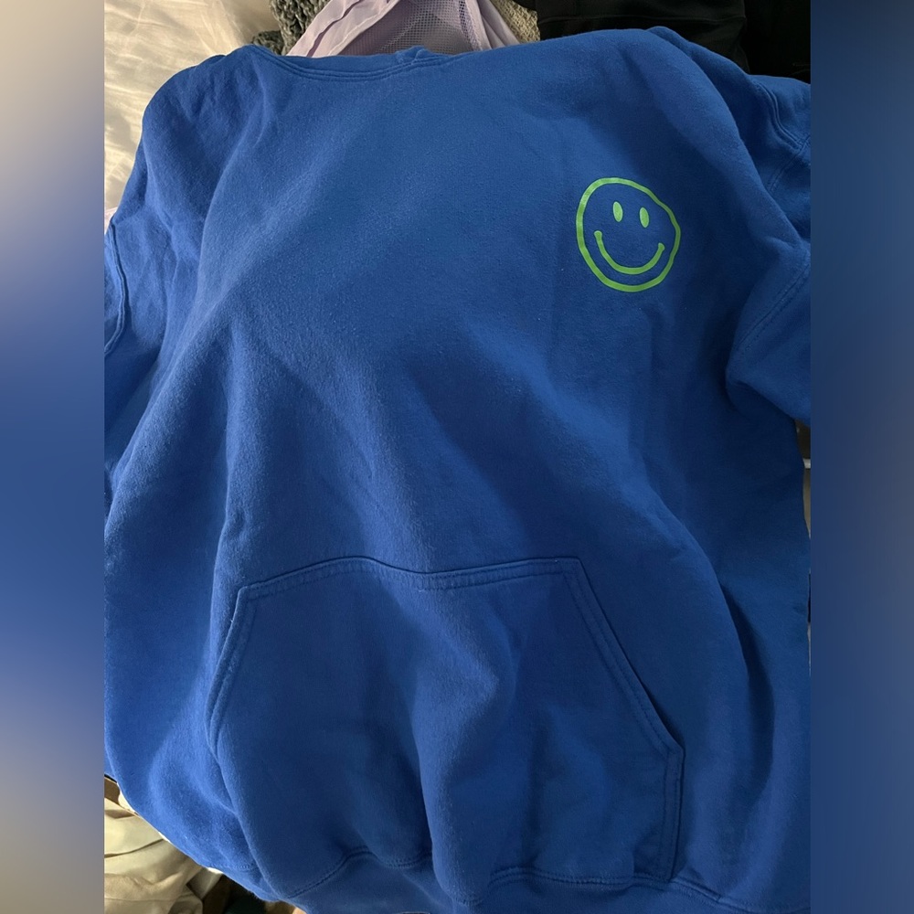 Royal blue hoodie “tell them you love them” size L